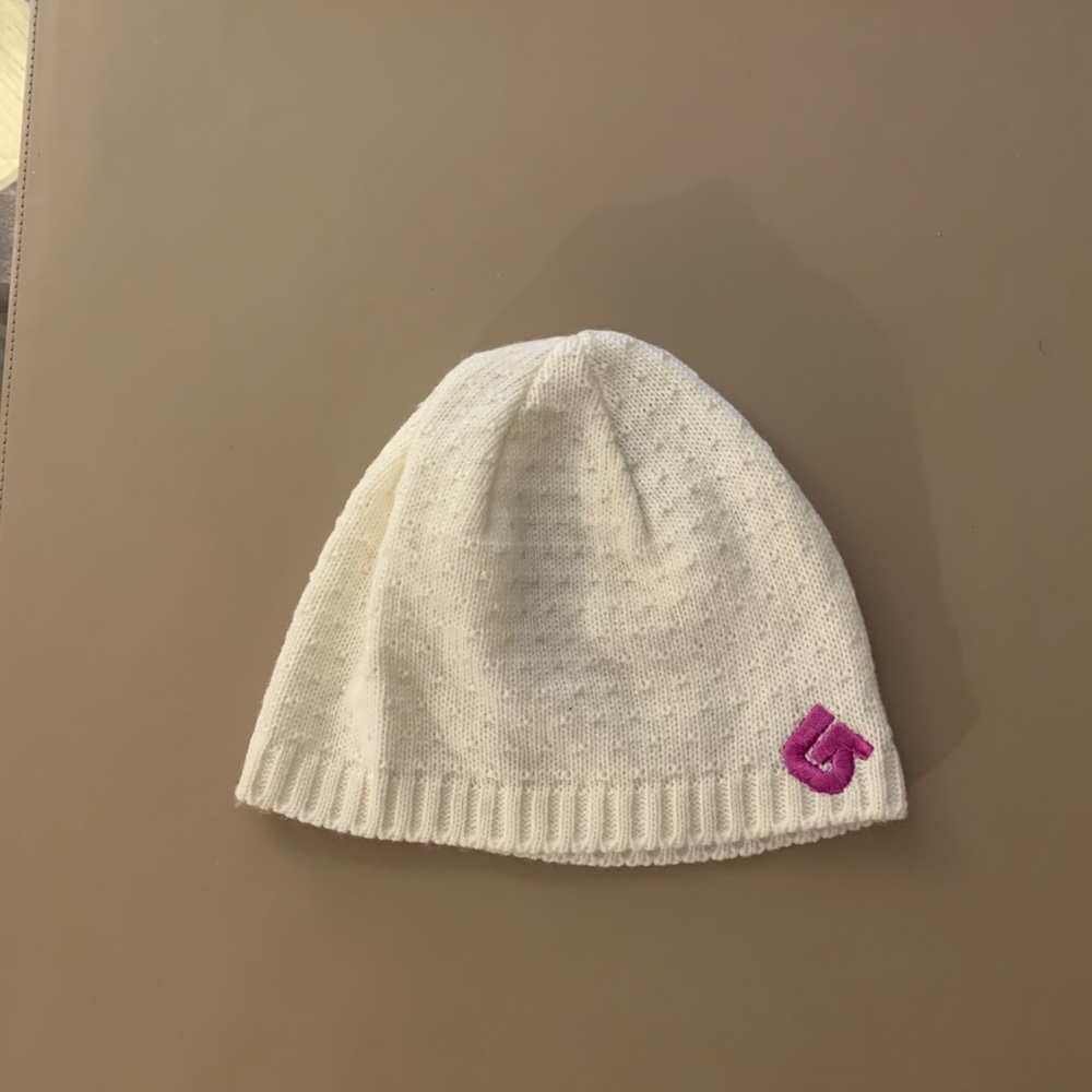 Burton Fitted Beanie Winter Hat Off White & Pink